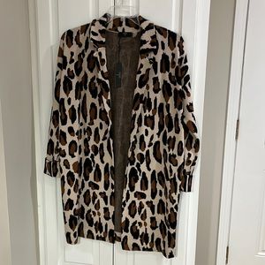 NWT Tahari leopard sweater coat size M